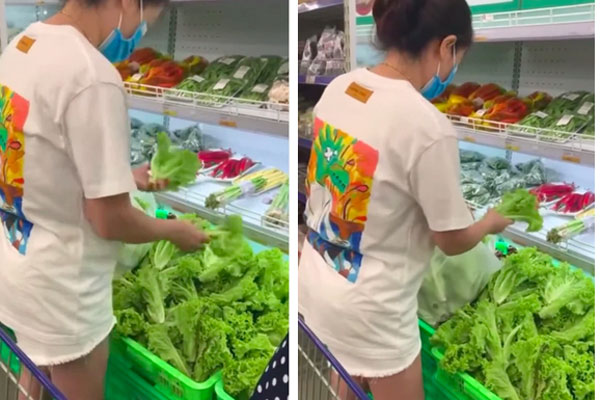 Người phụ nữ vô tư banh” từng bọc bánh mì ra để lựa trong siêu thị, dân mạng phản ứng dữ dội quá vô ý thức!-2