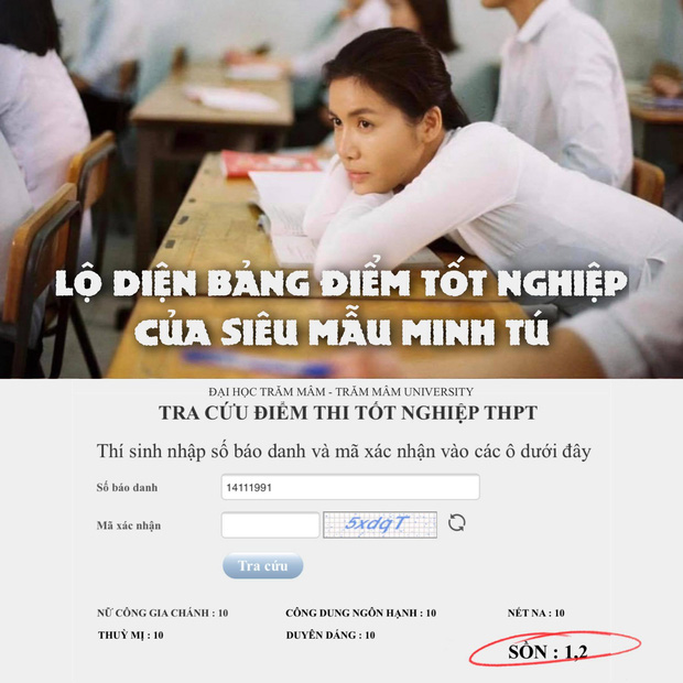 Minh Tú khoe bảng điểm thi tốt nghiệp có một không hai mà gây sốt MXH, ai ngờ có 1 môn ăn... điểm liệt-2