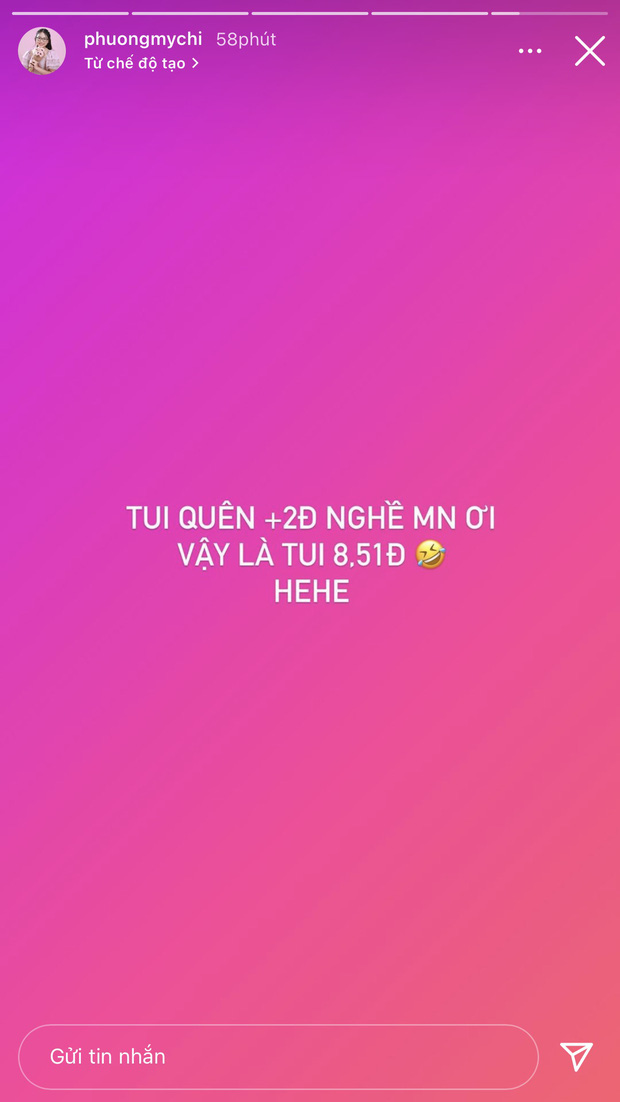 Phương Mỹ Chi khoe điểm thi tốt nghiệp rõ cao, ai ngờ lại tính nhầm công thức, điểm thực sự là bao nhiêu?-2