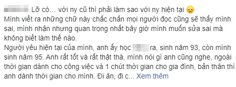 Rất yêu người yêu hiện tại nhưng lỡ có bầu với người cũ trong một lần say, tôi biết phải làm sao?-1