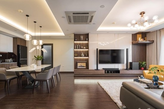 Mãn nhãn với cách thiết kế và bài trí không gian nội thất bên trong căn hộ 120m² ở Hà Nội
