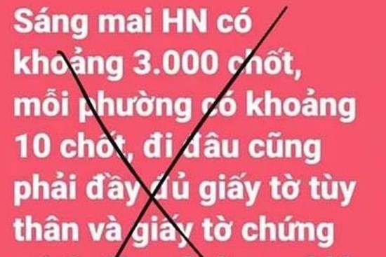 Phạt người tung tin 'Hà Nội lập 3.000 chốt kiểm soát'