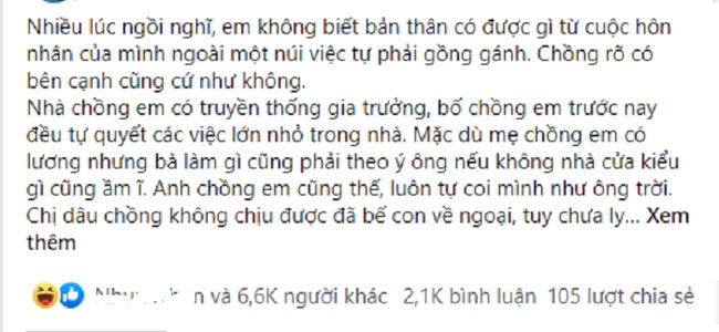 Vợ ốm, chồng quát mất cân đối được thì nhịn và màn thả gà của cô ngay sau đó lại khiến anh ngậm tăm-1