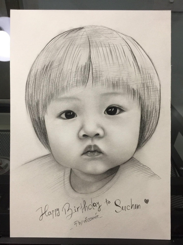 Bức tranh fan vẽ tặng con gái Cường Đô La bỗng gây sốt cõi mạng, nam đại gia phải đích thân mò hẳn Facebook cảm ơn-1