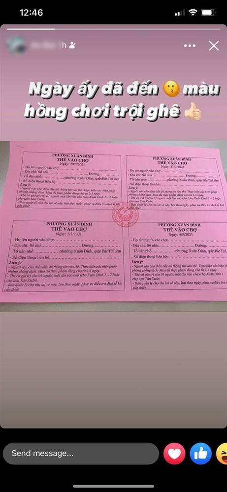 Dân mạng khoe thẻ đi chợ trong những ngày Hà Nội thực hiện giãn cách xã hội-1