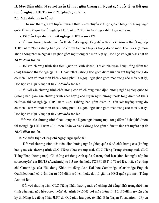 15 trường công bố ĐIỂM SÀN xét tuyển đại học 2021: Ngành chỉ từ 14, ngành lên 26 điểm-6