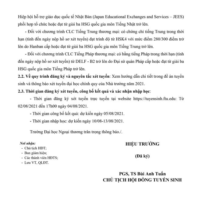 15 trường công bố ĐIỂM SÀN xét tuyển đại học 2021: Ngành chỉ từ 14, ngành lên 26 điểm-7