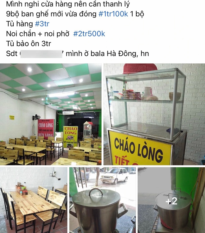 Nhà hàng, quán ăn ồ ạt rao bán, thanh lý đồ dùng với giá rẻ như cho-1