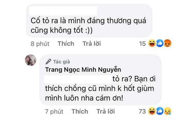 Bị khịa cố tỏ ra đáng thương sau ly hôn, Lương Minh Trang đáp trả: Bạn thích chồng cũ mình không hốt giùm!-2