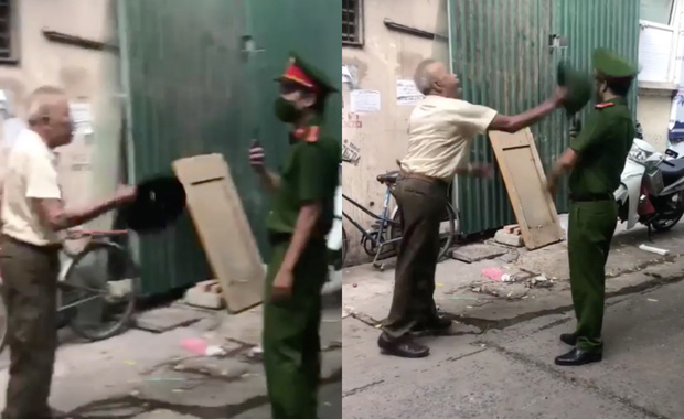 Người nhà ông cụ cầm mũ cối đánh công an chảy máu đầu mong được thông cảm: Sau khi xuất ngũ, tâm lý ông không được ổn định-1