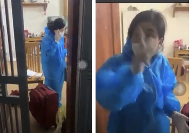 Chị gái ở chung cư không chịu đi cách ly gọi điện mách người nhà, đứng cãi lý với công an: F0 còn ở nhà, tôi là F1, tôi không phải tội phạm-2