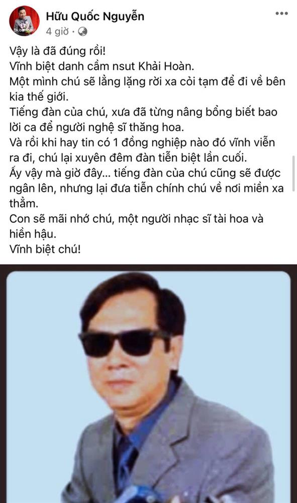 Diễn viên Gia Đình Là Số 1 cùng cả dàn sao Việt xót xa nói lời tiễn biệt thêm 1 nghệ sĩ qua đời vì Covid-19-1