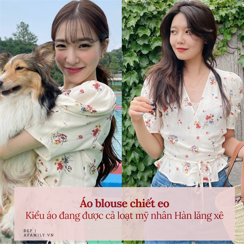 Có 1 kiểu áo blouse ém nhẹm vòng 2 lớn lại hack tuổi trẻ trung, cả loạt sao Hàn đều đang mê mẩn-1