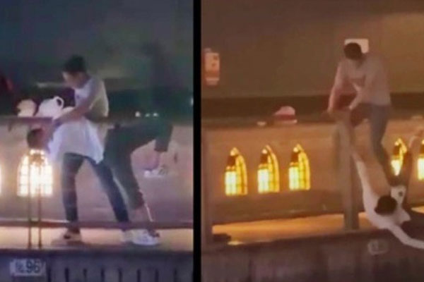 Người dân đặt hoa tưởng niệm tại nơi thanh niên bị đạp xuống sông tử vong thương tâm ở Nhật Bản-5