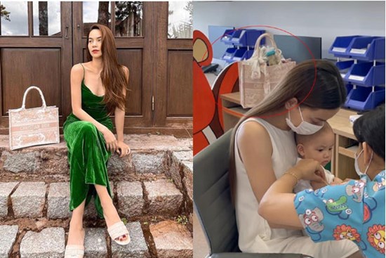 Hết túi Kenzo, Chanel đến Dior 70 triệu cũng chỉ đề Hà Hồ đựng đồ bỉm sữa