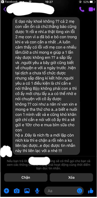 Phẫn nộ: Truất ngựa truy phong còn năn nỉ người yêu cũ nói con em không phải con anh” với vợ sắp cưới đổi lấy 10 triệu đồng-2
