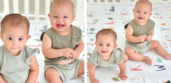 Khoảnh khắc tạo dáng của cặp sinh đôi nhà Hà Hồ: Lisa miệng chúm chím điệu đà, Leon thì vẫn là nụ cười cực tếu-1