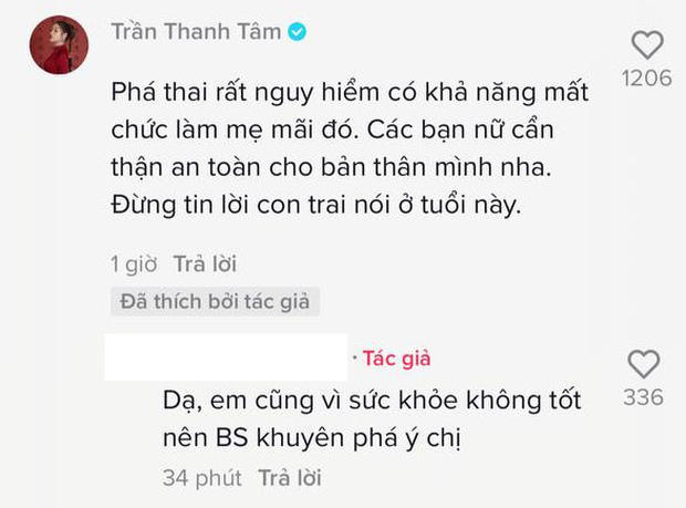 Thanh Tâm bắp cần bơ” tương tác dưới topic nếu không phá thai thì con bạn bao nhiêu tuổi”, nói gì mà được ủng hộ?-3
