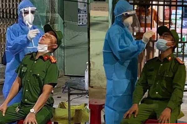 Xúc động hình ảnh chiến sĩ công an đi chống dịch về ngang nhà chỉ dám đứng từ xa nhìn&nbsp;con gái nhỏ-2