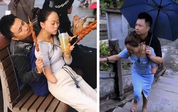 3 năm sau khi nổi tiếng vì bức ảnh vợ cõng chồng, chuyện tình cổ tích nàng cụt tay - chàng nửa thân khiến dân mạng sốc vì có cái kết quá buồn-8