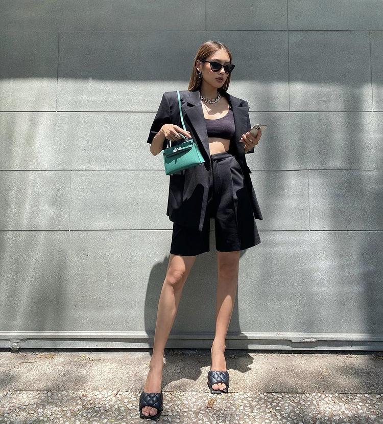 Tips mix quần short cạp cao chất như dàn fashionista Việt-7