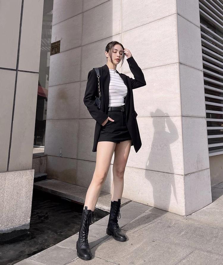 Tips mix quần short cạp cao chất như dàn fashionista Việt-9