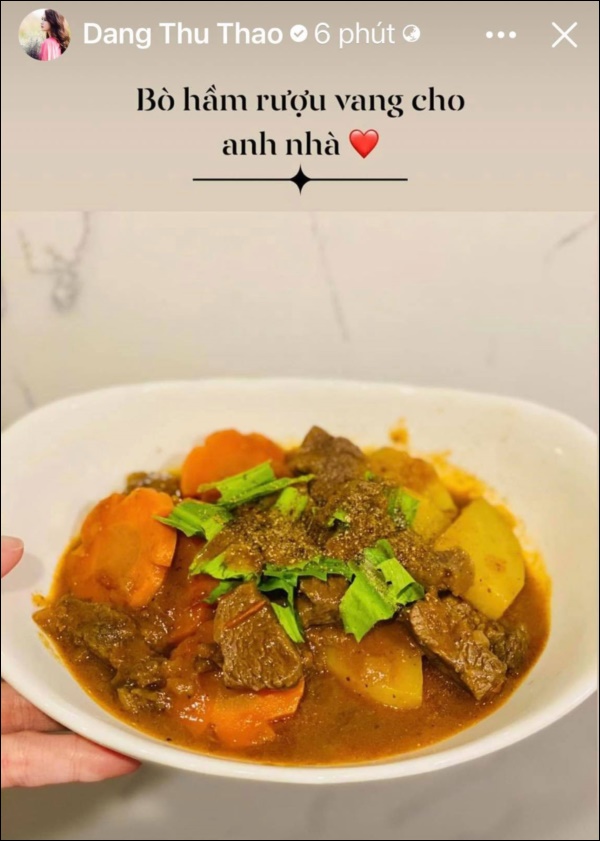 Giãn cách ở nhà, Hoa hậu Đặng Thu Thảo vào bếp nấu nhiều món ngon đãi chồng con, nhìn thành quả là biết đúng chuẩn vợ đảm-3