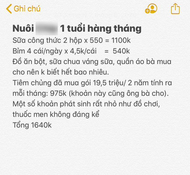 Hội bỉm sữa tung bảng chi tiêu nuôi con hàng tháng, 5 triệu đồng Jack chu cấp cho Thiên An liệu có đủ?-9