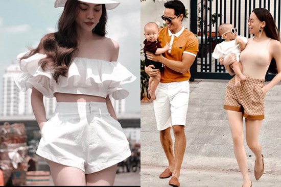 Bắt bài giấu 'bụng mỡ' của Hà Hồ nhờ chiêu mix đồ cao tay với quần short
