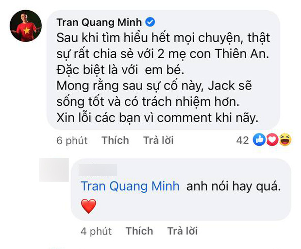 Lâm Khánh Chi, BTV Quang Minh, trưởng FC Đom Đóm đồng loạt nhắn gửi đến Jack sau status xin lỗi vì bê bối-4