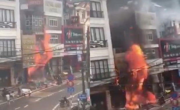Sapa: Cháy nổ lớn ở cửa hàng bán gas, thiêu rụi cả nhà hàng xóm-1