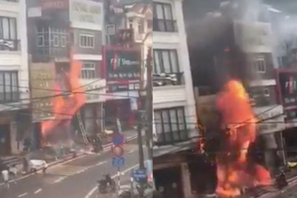 Vụ cháy cửa hàng gas ở Sa Pa: Khoảnh khắc 3 mẹ con được kịp thời giải cứu ngay trước thảm họa-1