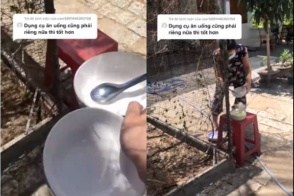 Clip: Dựng lán trong vườn cách ly cậu con trai về từ Sài Gòn, biểu cảm của người mẹ lúc đưa cơm cho con khiến tất cả bật cười-1