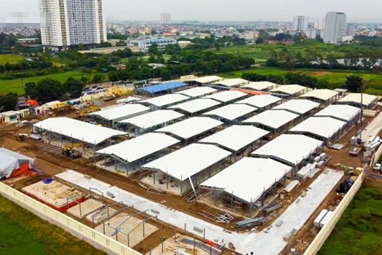 Ảnh: Bệnh viện dã chiến lớn nhất Hà Nội ra sao sau nửa tháng thần tốc xây dựng?