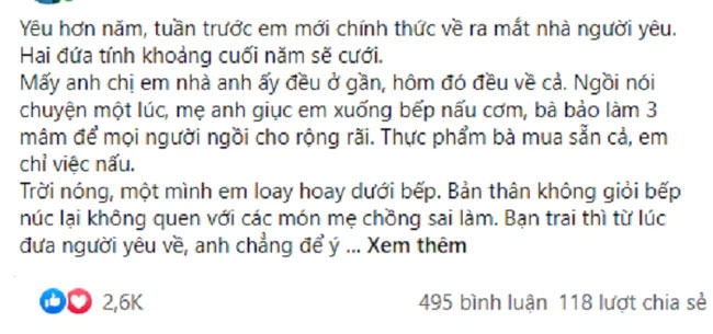 Ra mắt bị mẹ chồng tương lai nhận xét dâu này về chỉ hầu, hành động của cô khiến nhà trai được phen hóa đá-1