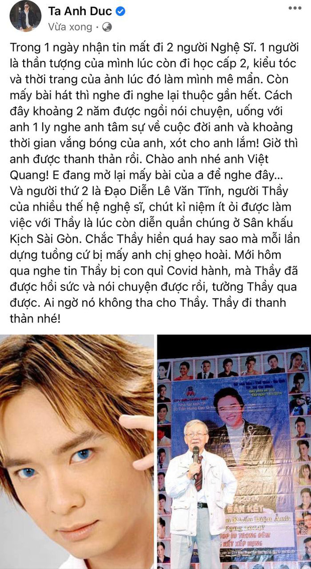 Đạo diễn Lê Văn Tĩnh qua đời sau thời gian điều trị Covid-19, 2 thành viên trong gia đình đều đang nhiễm bệnh-5