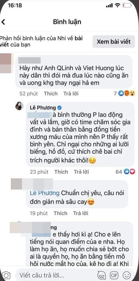 Lê Phương bị mỉa mai khi suốt ngày khoe đồ ăn ngon trong mùa dịch-2