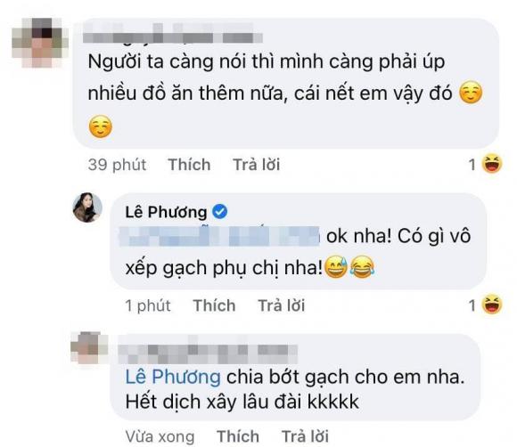 Lê Phương bị mỉa mai khi suốt ngày khoe đồ ăn ngon trong mùa dịch-4