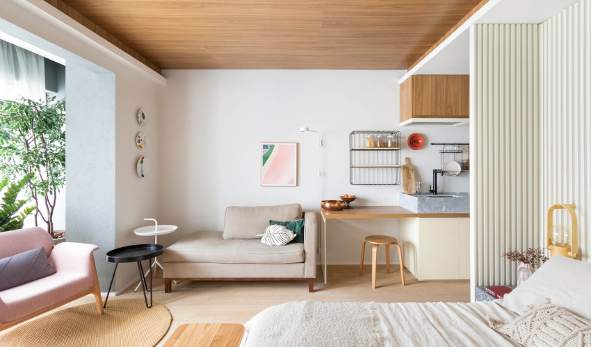 Căn hộ cho thuê nhỏ xinh nhưng vô cùng đáng yêu, thiết kế nhẹ nhàng mà tiện dụng, chỉ nhìn thôi đã muốn dọn luôn vào ở-1