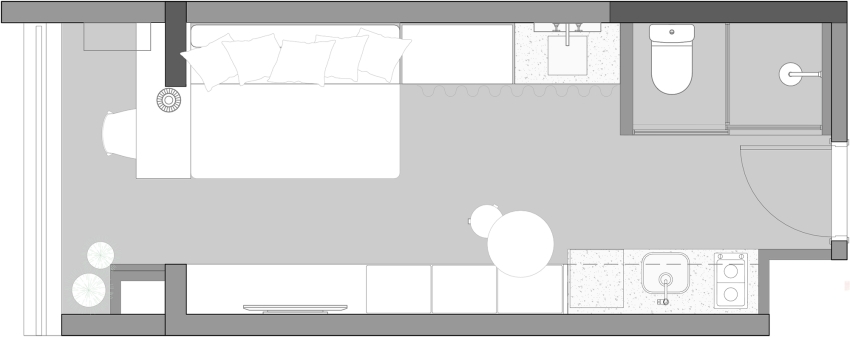 Căn hộ cho thuê nhỏ xinh nhưng vô cùng đáng yêu, thiết kế nhẹ nhàng mà tiện dụng, chỉ nhìn thôi đã muốn dọn luôn vào ở-10