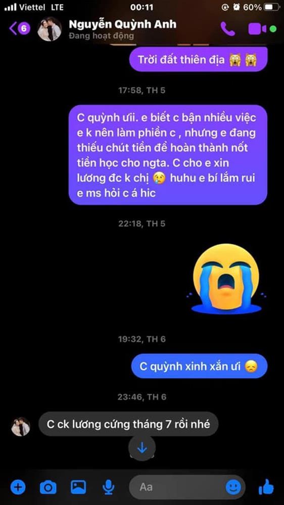 Quỳnh Anh - vợ cầu thủ Duy Mạnh bị nhân viên tố chửi mắng vô lý, nhập nhằng trong việc chi trả lương, cố tìm cách hoạt động chui trong mùa dịch-2