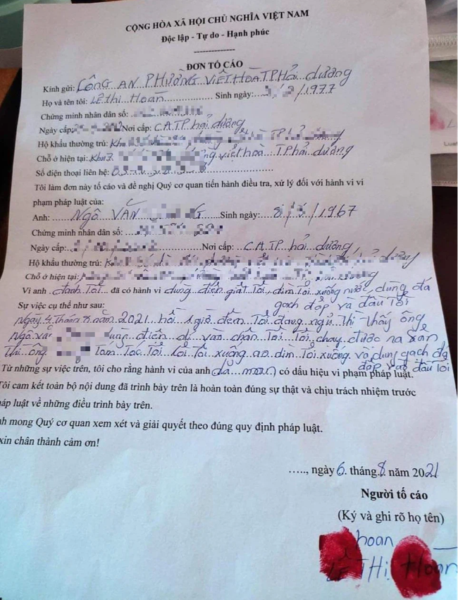 Vợ tố cáo chồng bạo hành dã man, chích điện, dìm xuống ao nước-1