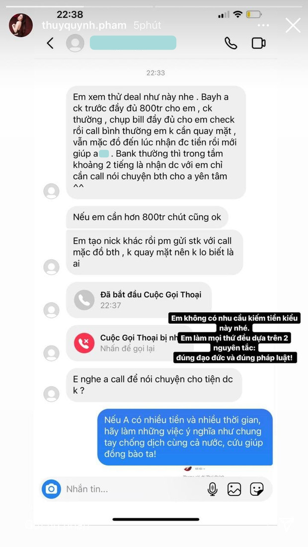 MC Thuý Quỳnh (Chị Ong Vàng) bị gạ chat sex với giá 800 triệu, một gái xinh khác nhận tin nhắn mời mọc tương tự với giá 650 triệu-2