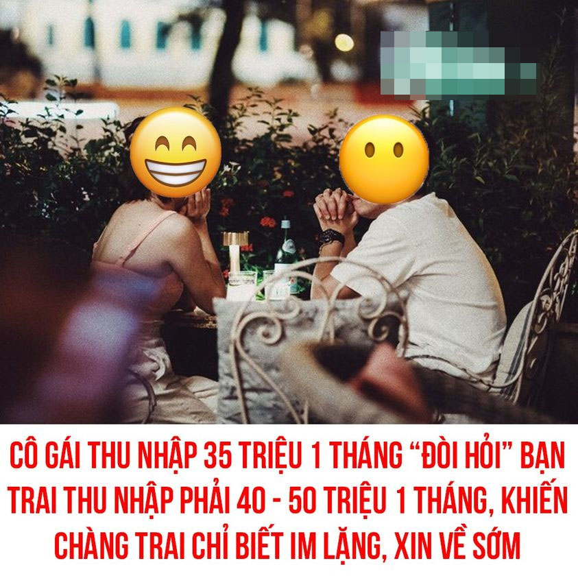 Thanh niên vô duyên hỏi mức lương cô gái ngay buổi đầu hẹn hò, đến khi nghe tiêu chuẩn bạn trai của đối phương liền tắt điện”-1