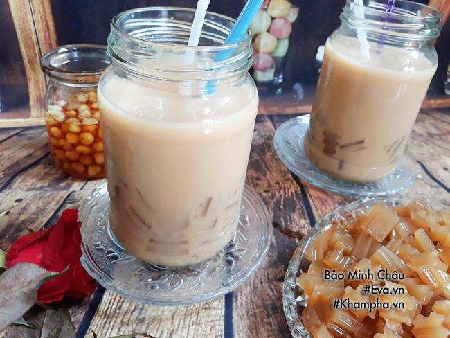 Cách làm trà sữa thạch mát lạnh con khen ngon, chồng hết khát mùa hè-7