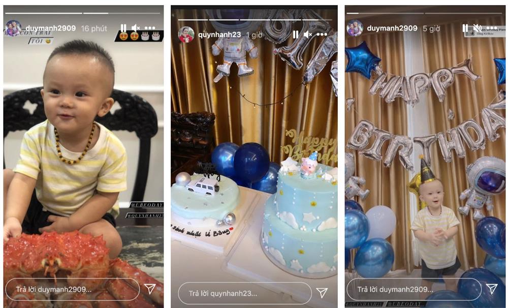 Vợ chồng cầu thủ Duy Mạnh tổ chức sinh nhật 1 tuổi cho con trai, dân mạng chú ý món ăn siêu sang mà cả nhà mua để ăn mừng-1