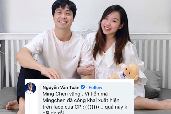 Vợ chồng Công Phượng thông báo có con, Văn Toàn bình luận vì tiền mà vợ Công Phượng đã làm một việc, nhận về gần 10 nghìn lượt thích-1