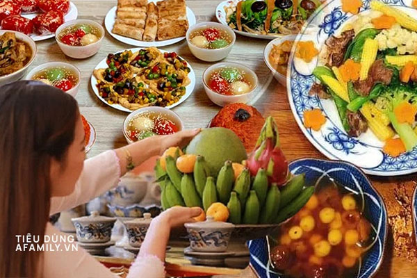 Tiêu chí tiết kiệm trong mùa dịch, mẹ đảm Hà Đông sắm mâm cỗ chay cúng Rằm tháng 7 tính cả hoa quả chỉ hết 150k-13