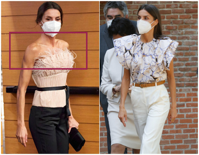 Hoàng hậu Tây Ban Nha nhiều lần diện đầm lộ vai gân guốc thô cứng, còn đâu là biểu tượng mặc đẹp hơn Kate-8