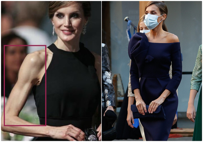 Hoàng hậu Tây Ban Nha nhiều lần diện đầm lộ vai gân guốc thô cứng, còn đâu là biểu tượng mặc đẹp hơn Kate-11